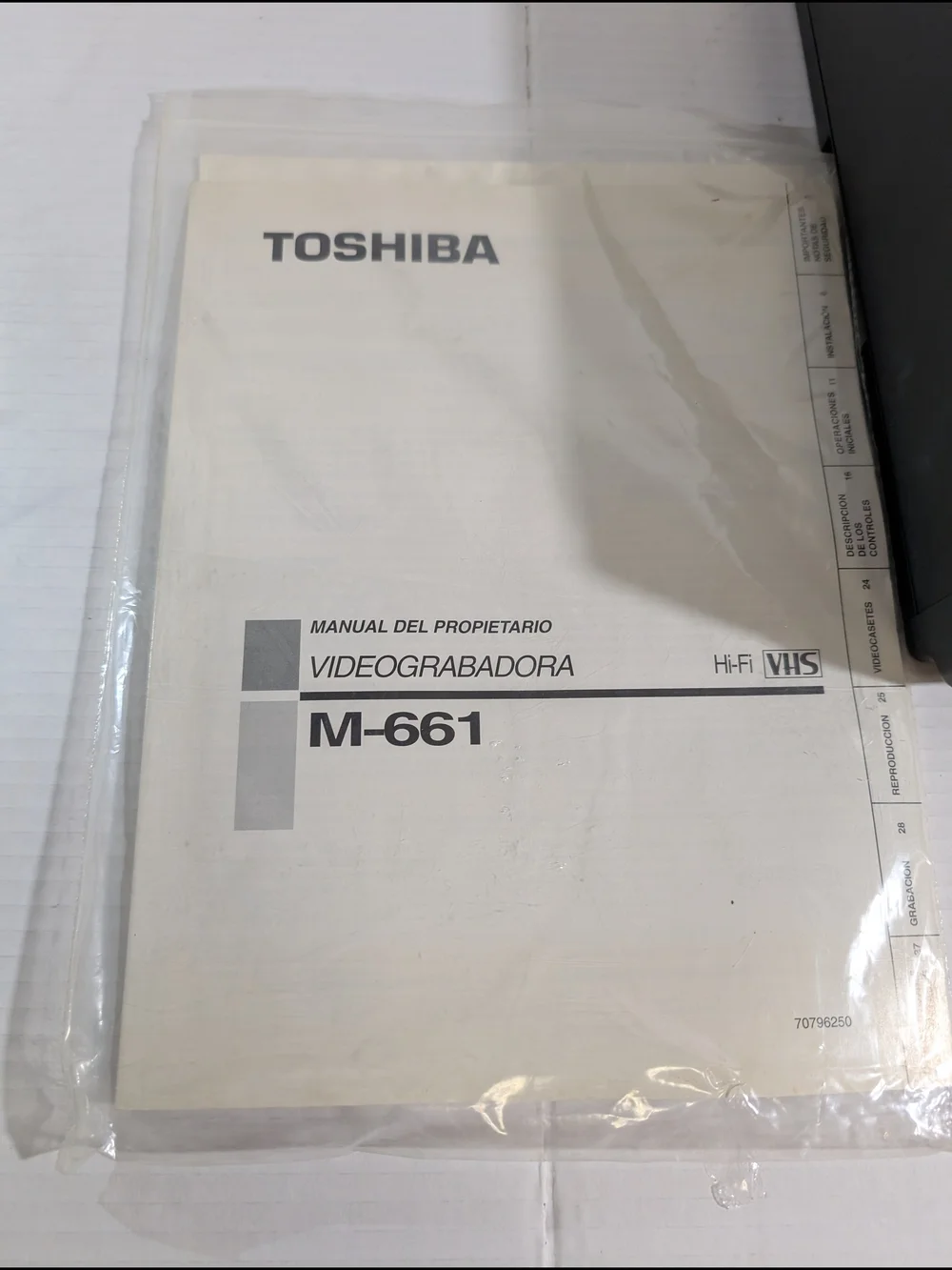Toshiba VCR M-661 With Remote & Original Manual One Of A Kind